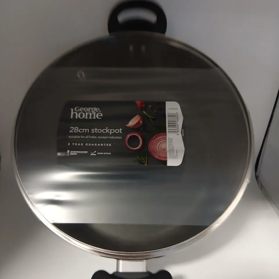 EIGHT BRAND NEW HOME 28CM STOCKPOT WITH GLASS LID