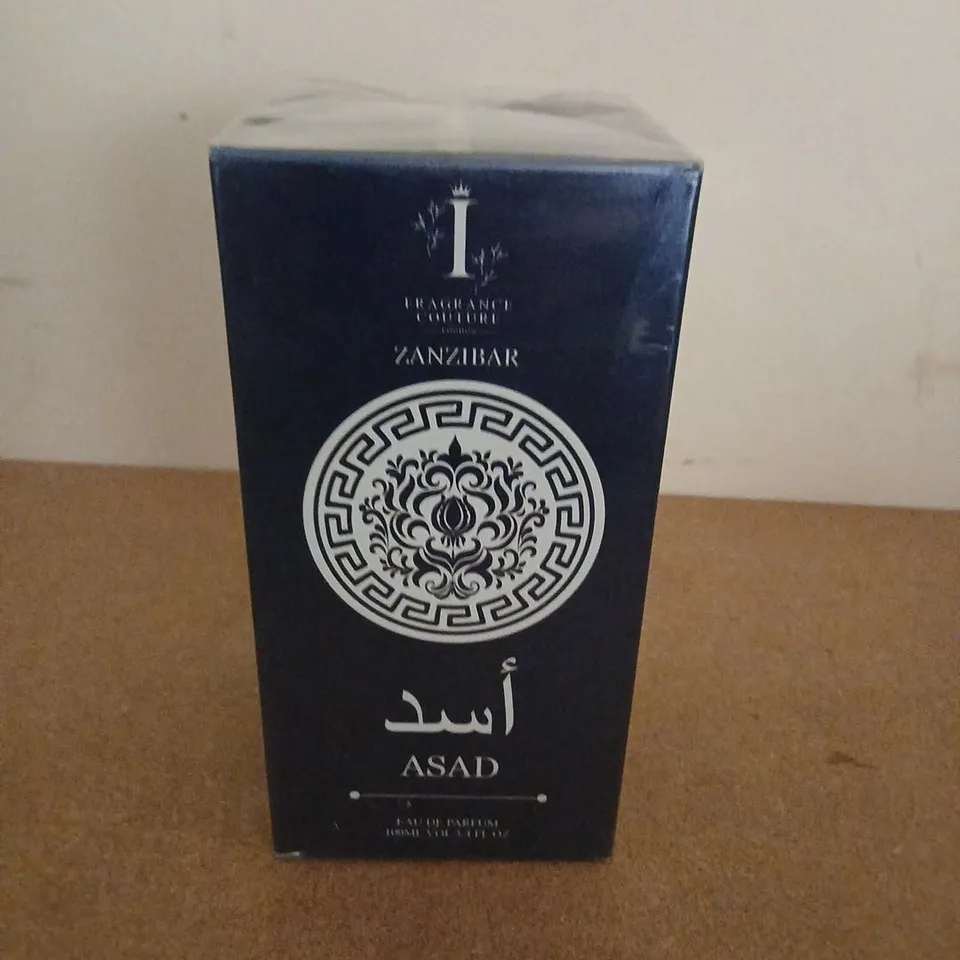 BOXED AND SEALED FRAGRANCE COUTURE ZANZIBAR ASAD EAU DE PARFUM 100ML