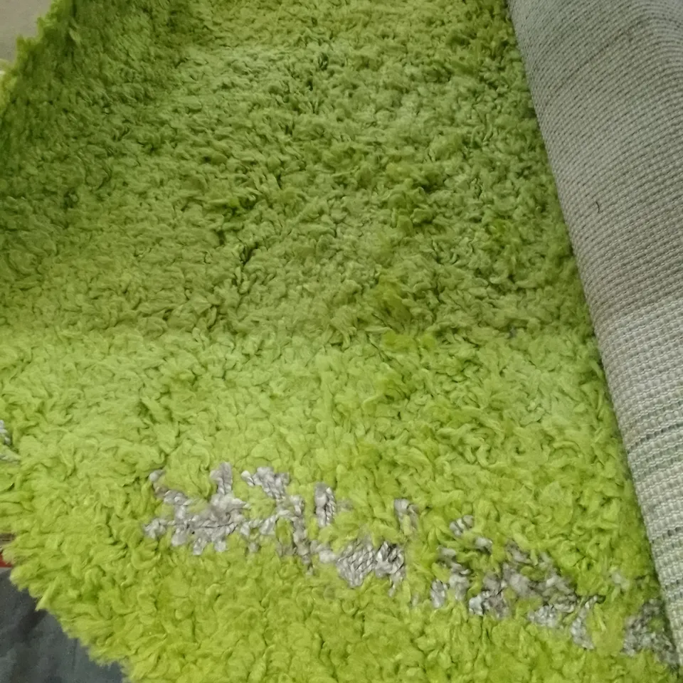 JOLIE SHAG GREEN ROUND RUG 120X120CM