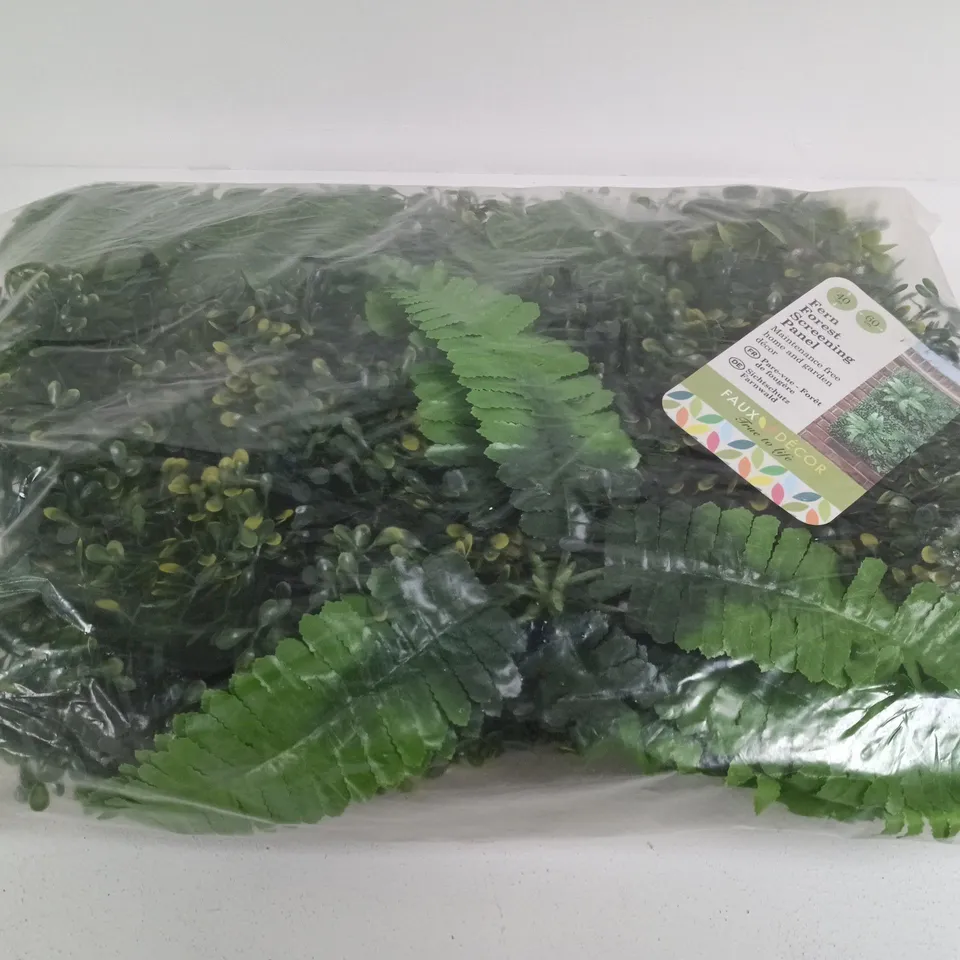 FAUX FERN FOREST SCREENING PANEL 40CM X 60CM