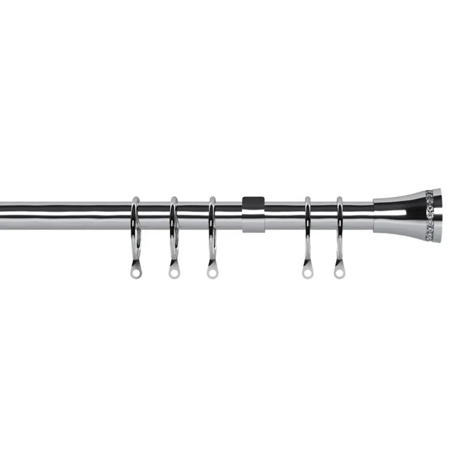 BOXED GLEASON CHROME MILD STEEL ADJUSTABLE 1.9M SINGLE POLE