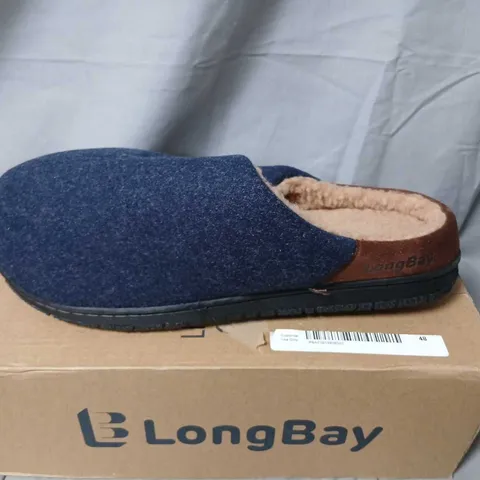 LONGBAY NAVY SLIPPERS β MEN'S INDOOR SLIPPERS, UK SIZE 9