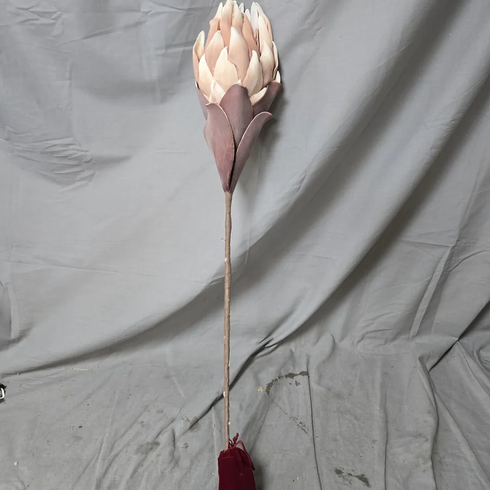 ALISON AT HOME SET OF 3 PROTEA PRE-LIT FAUX FLORAL STEMS