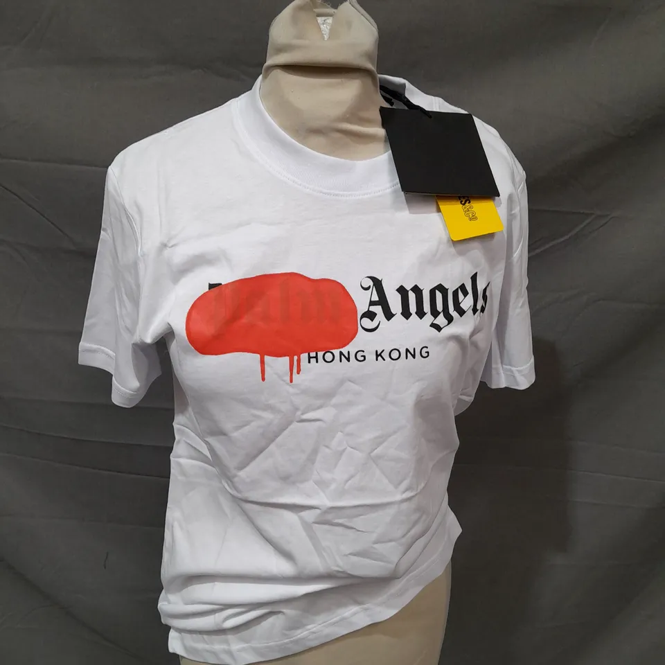 PALM ANGELS WHITE T-SHIRT - SMALL