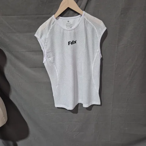 FDX MESH SPORTS TANK TOP – WHITE SIZE SMALL