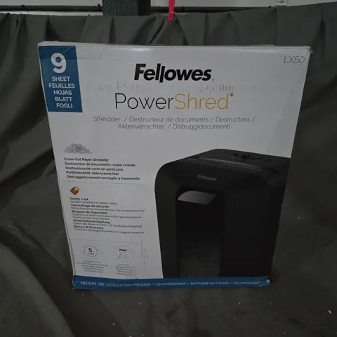 FELLOWES POWERSHRED LX50 CROSS-CUT SHREDDER 230V