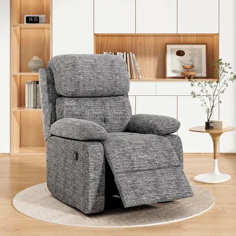 BOXED 3-POSITION PADDED SEAT UPHOLSTERED RECLINER WITH ADJUSTABLE LEGREST (1 BOX)