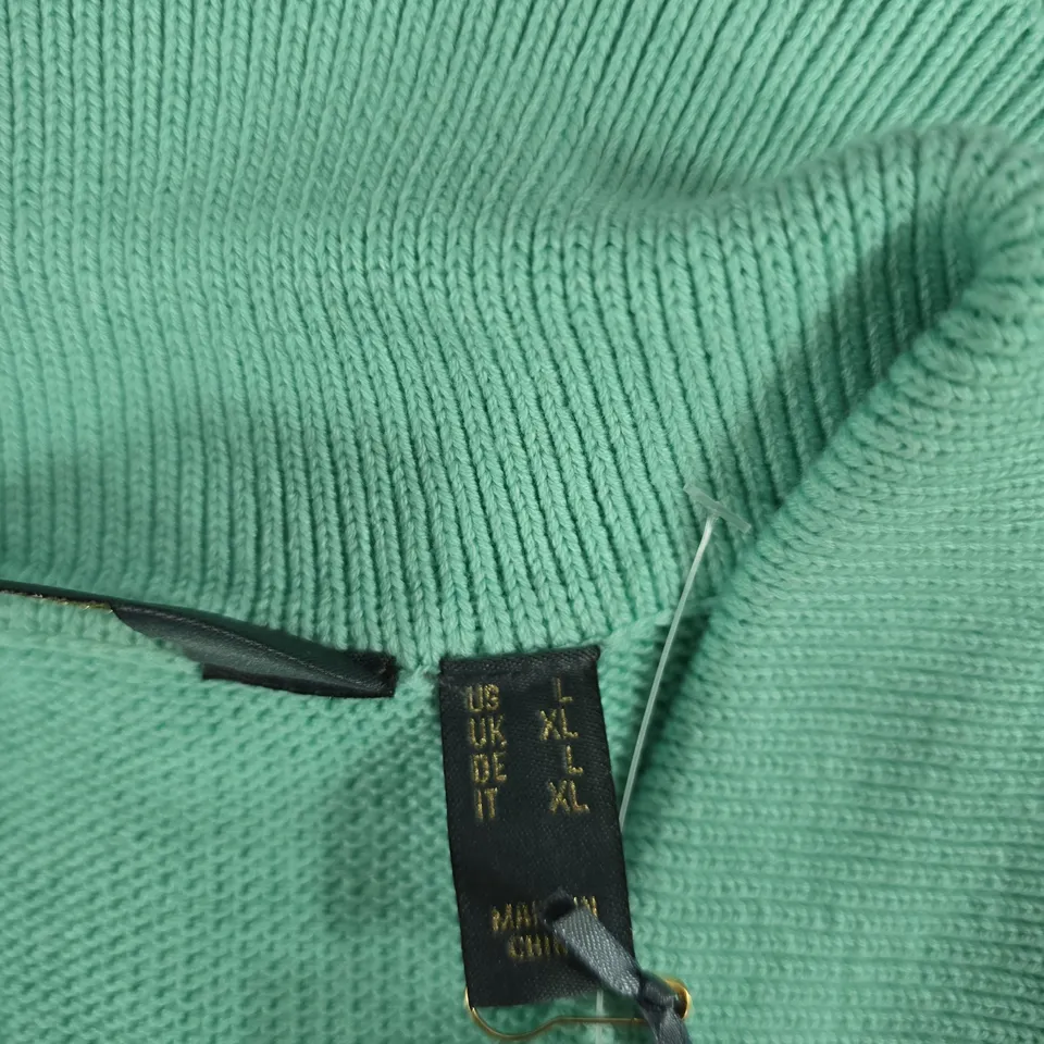 RUTH LANGSFORD MINT GREEN KNIT CARDIGAN – UK SIZE L 