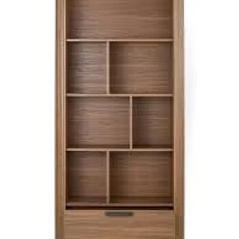 BOXED CARINA 1 DRAWER BOOKCASE - MID OAK (1 BOX)