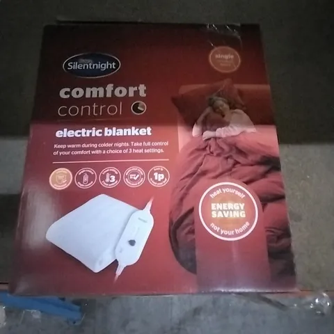 BOXED SILENTNIGHT COMFORT CONTROL HEATED ELECTRIC BLANKET - SINGLE