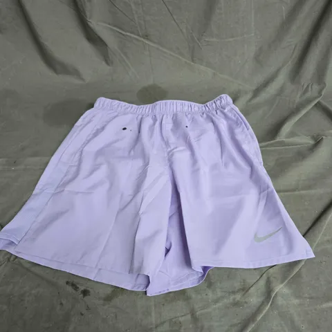 NIKE DRIFIT 7" RUNNING SHORTS IN LILAC SIZE S