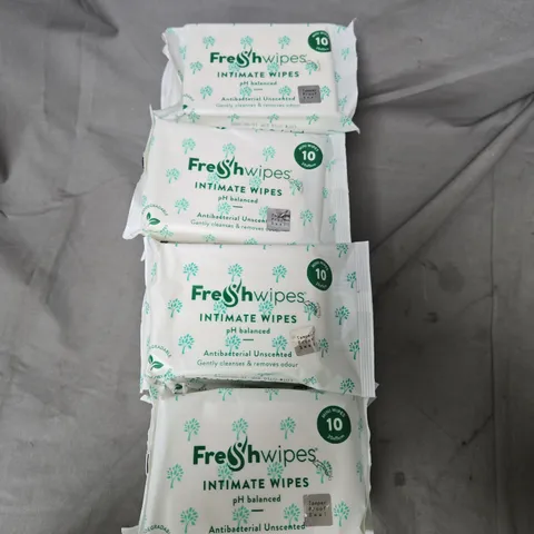 APPROXIMATELY 20 PACKS OF FRESHWIPES FEMININE INTIMATE WIPES - 10 WIPES PER PACK