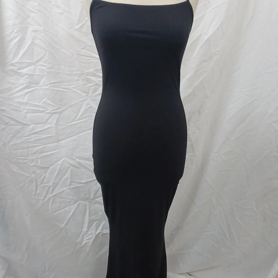 T/ALA RIB CAMI MAXI DRESS, BLACK - SIZE SMALL