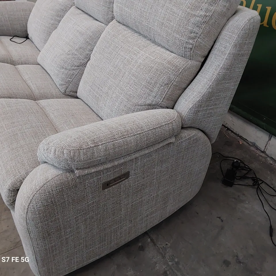 QUALITY BRITISH DESIGNER G PLAN FIRTH POWER RECLINING EASY CHAIR OXFORD CHALK LEATHER 