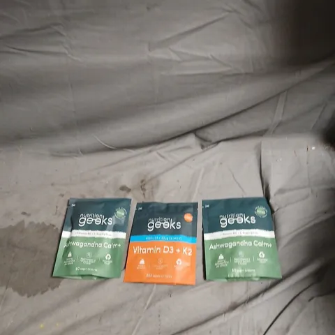 NUTRITION GEEKS ASHWAGANDHA CALM+ & VITAMIN D3 + K2 SACHETS (SET OF 3)
