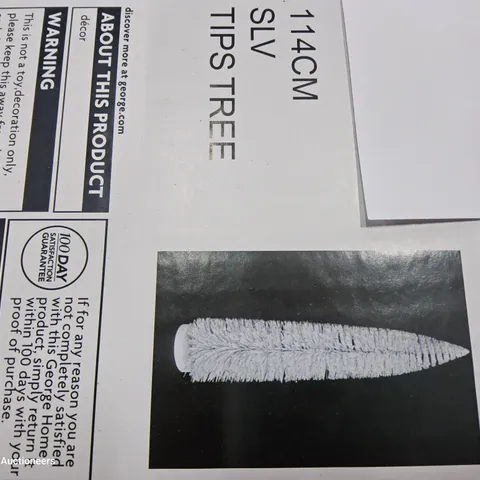 PALLET OF APPROXIMATELY 12 BRAND NEW BOXED 114cm SILVER TIP TREE