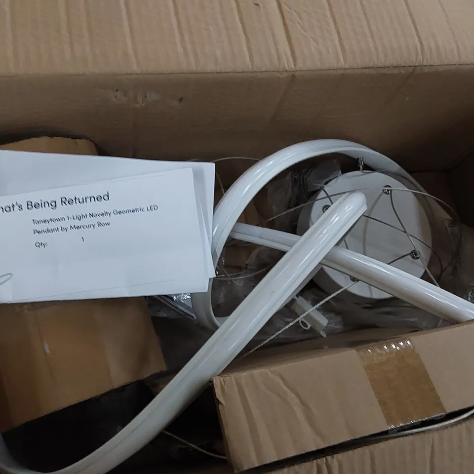 BOXED TANEYTOWN 1 LIGHT WHITE LED UNIQUE GEOMETRIC LIGHT (1 BOX)