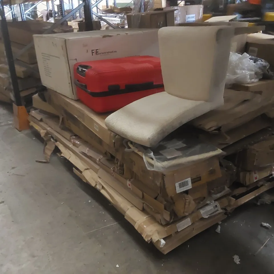 PALLET CONTAINING A LARGE QUANTITY OF ASSORTED FURNITURE PARTS ECT