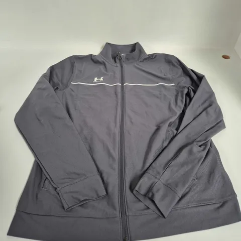 UNDER ARMOUR LIGHT GREY TRACK JACKET SIZE M