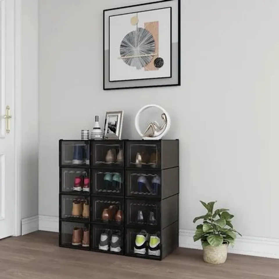 BOXED STACKABLE SHOE STORAGE BOX - M