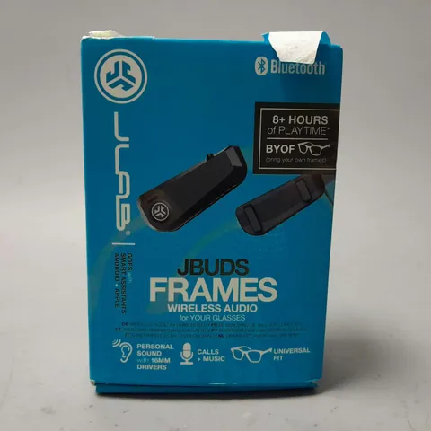 BOXED JLAB JBUDS FRAMES WIRELESS AUDIO FOR GLASSES