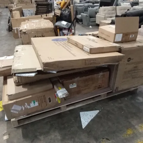 PALLET OF ASSORTED INCOMPLETE DESIGNER FURNITURE AND FURNITURE PARTS