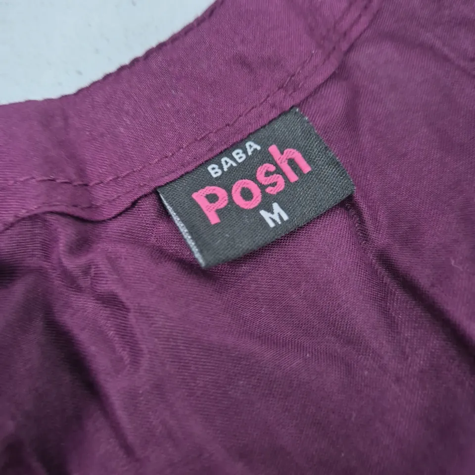 Baba Posh Purple Embroidered Tunic Dress, Women's UK M