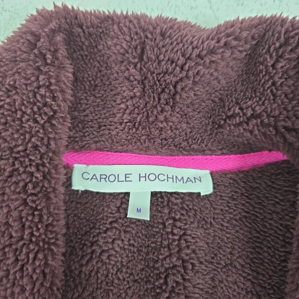 CAROLE HOCHMAN HACCI BONDED SHERPA CARDI – WOMEN'S FLORAL PRINT, SIZE M