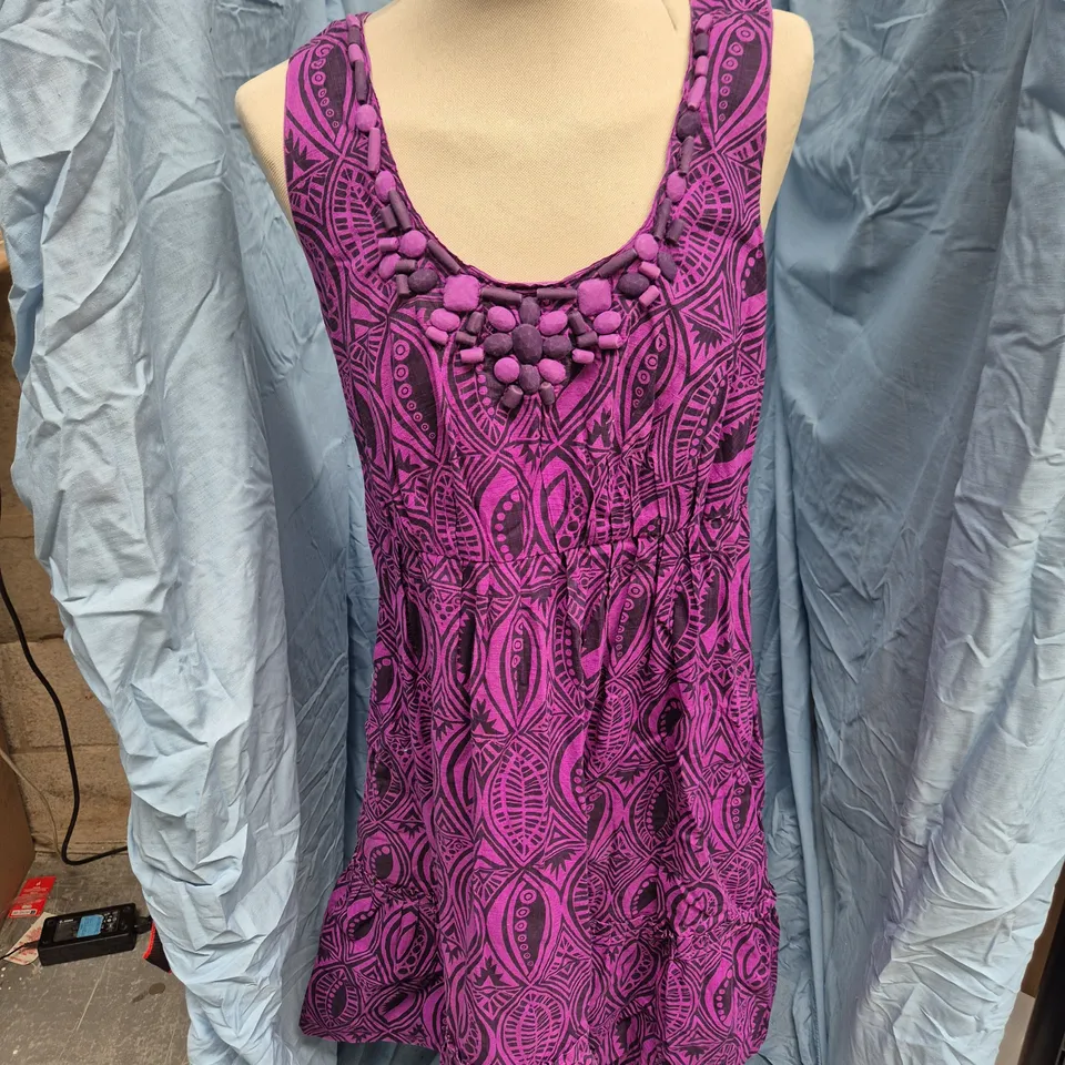 Next Women's Sleeveless Dress – Purple Pattern, UK Size 16