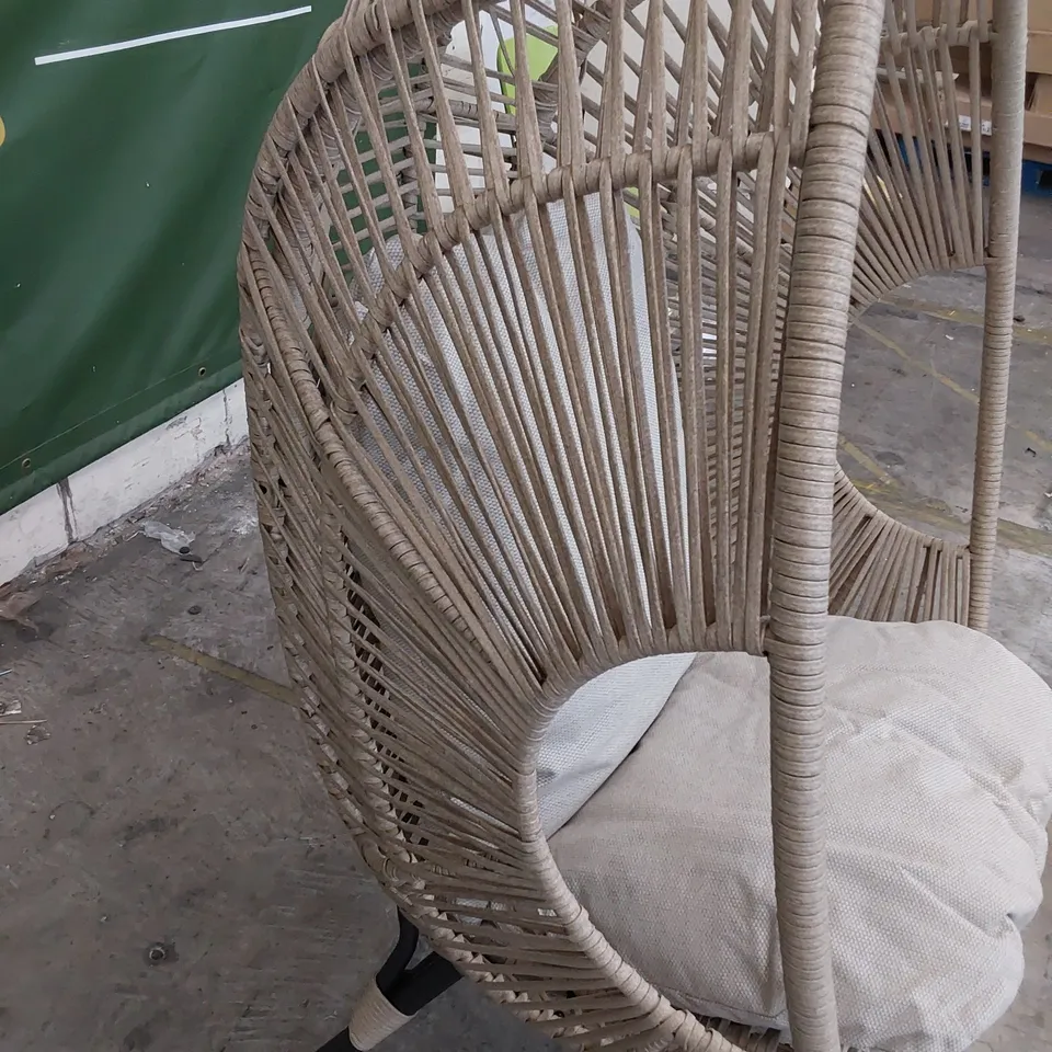 DESIGNER RATTAN EGG CHAIR & CUSHION