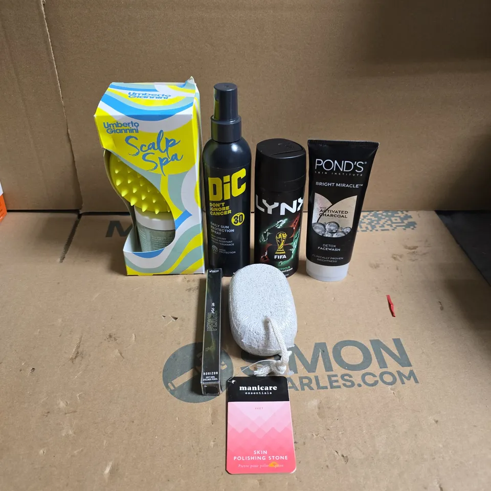 APPROXIMATEY 20 ASSORTED HEALTH AND BEAUTY PRODUCTS TO INCLUDE - LYNX BODY SPRAY - POLISHING STONE AND POND'S DETOX FACE WASH