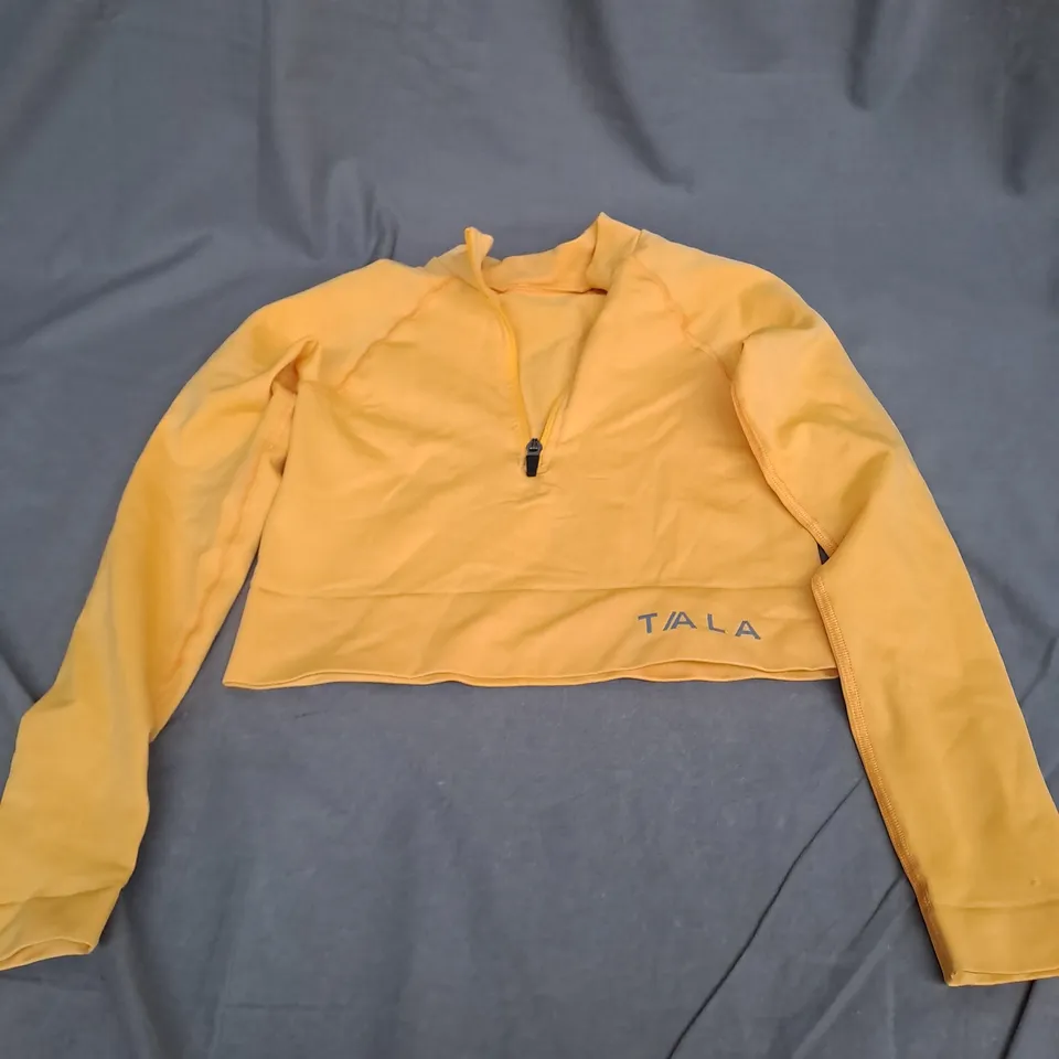 TIALA YELLOW CROPPED ZIP UP 