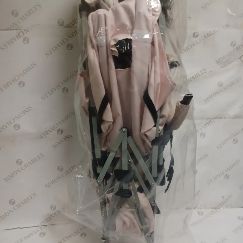 MY BABIIE MB02 STROLLER - PINK AND GREY CHEVRON // COLLECTION ONLY RRP £119.99