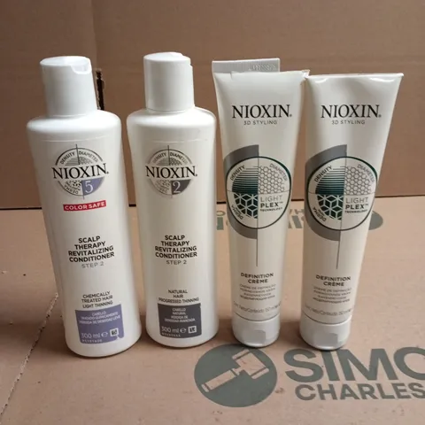 NIOXIN HAIR CARE SET: SCALP THERAPY REVITALIZING CONDITIONERS STEP 2 & STEP 5 + 3D STYLING DEFINITION CRÈME (4-PIECE SET)