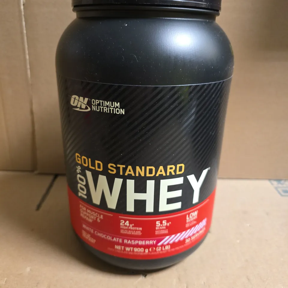 OPTIMUM NUTRITION GOLD STANDARD 100% WHEY – WHITE CHOCOLATE RASPBERRY, 900 G