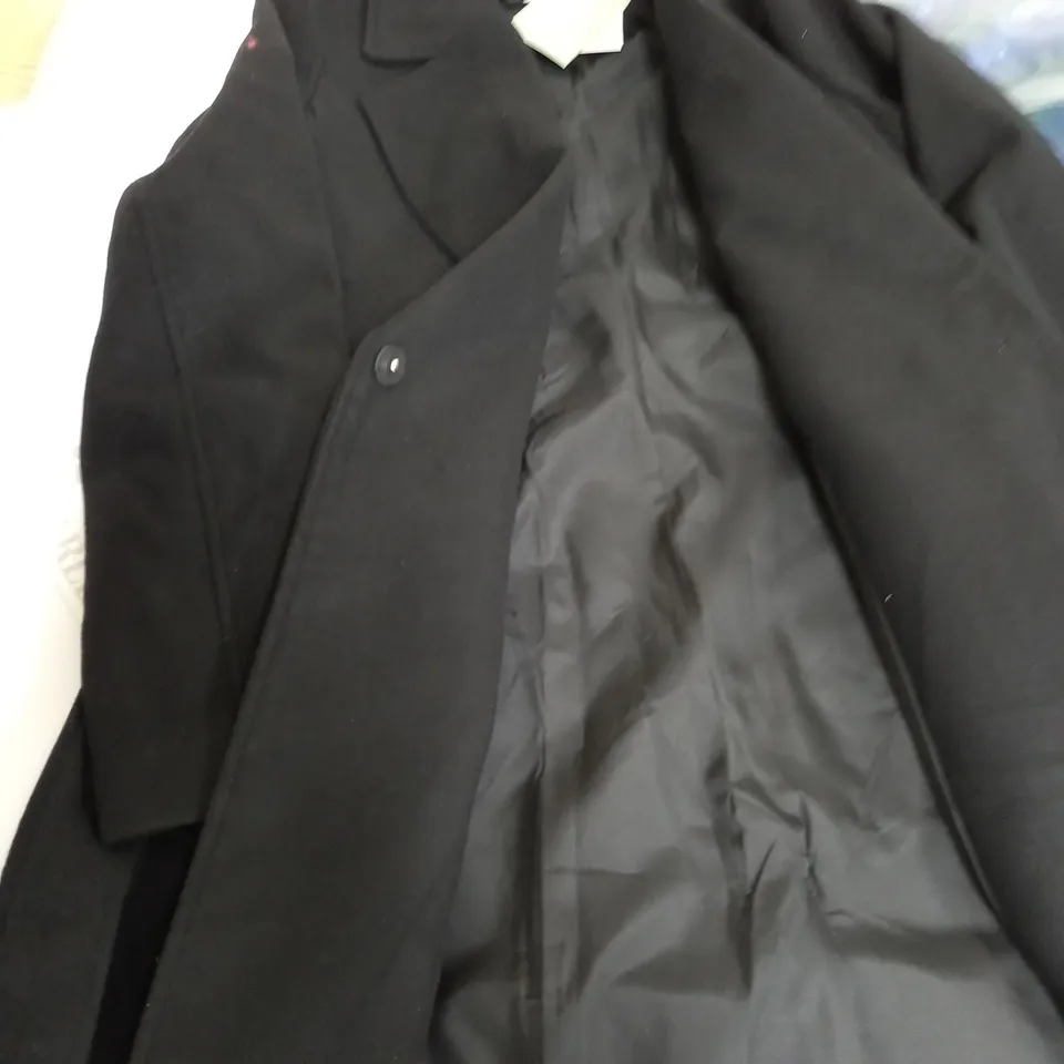 H&M LONG TRENCH BLAZER IN BLACK (SIZE UK 10) 