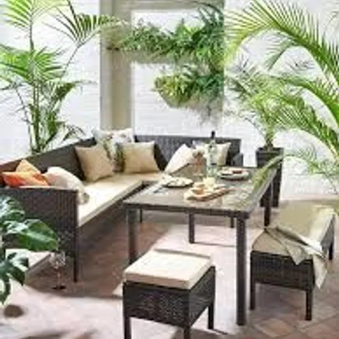 BOXED MONTE CARLO CORNER DINING SET (2 BOXES)