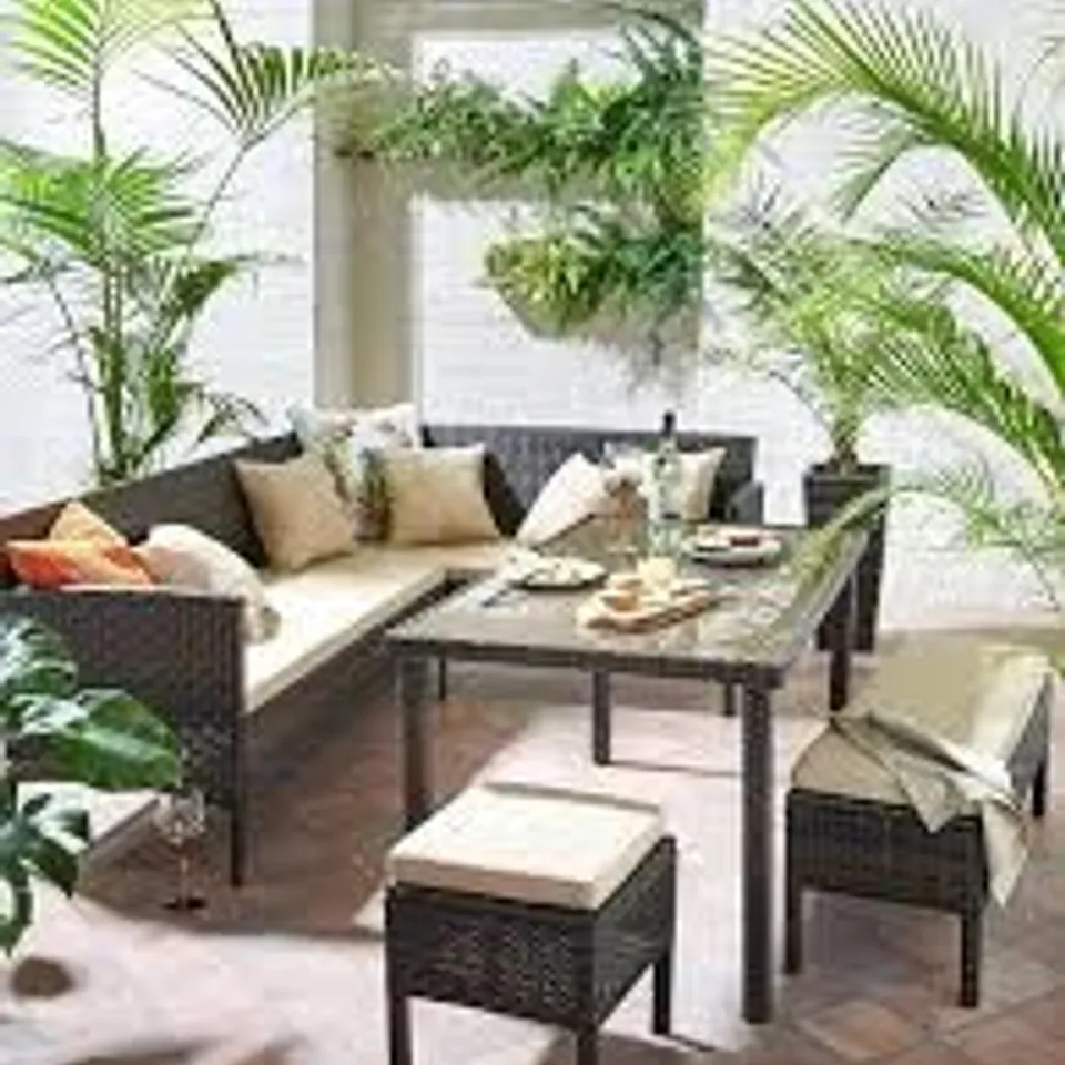 BOXED MONTE CARLO CORNER DINING SET (2 BOXES) RRP £499.99