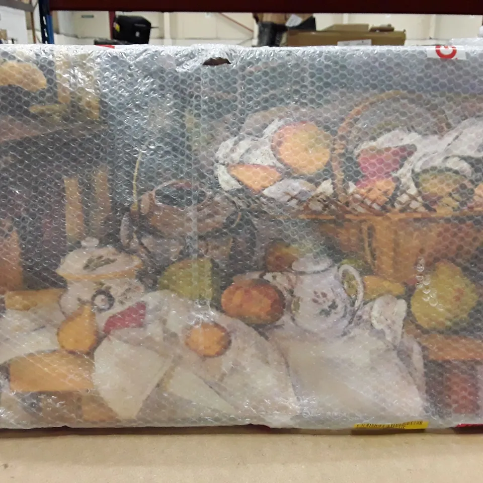 STILL LIFE WITH FRUIT BASKET BY PAUL CEZANNE - WRAPPED CANVAS PAINTING 