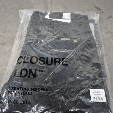 CLOSURE LDN 2-PACK SLIM FIT DENIM JEANS – BLACK/GREY WASH, UK 34/32 (2-PACK)
