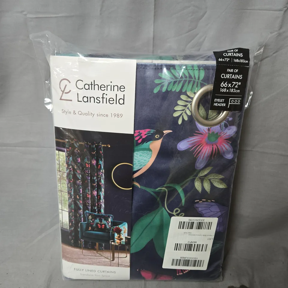 CATHERINE LANSFIELD PAIR OF CURTAINS – FULLY LINED, 66 X 72 IN (168 X 183 CM)