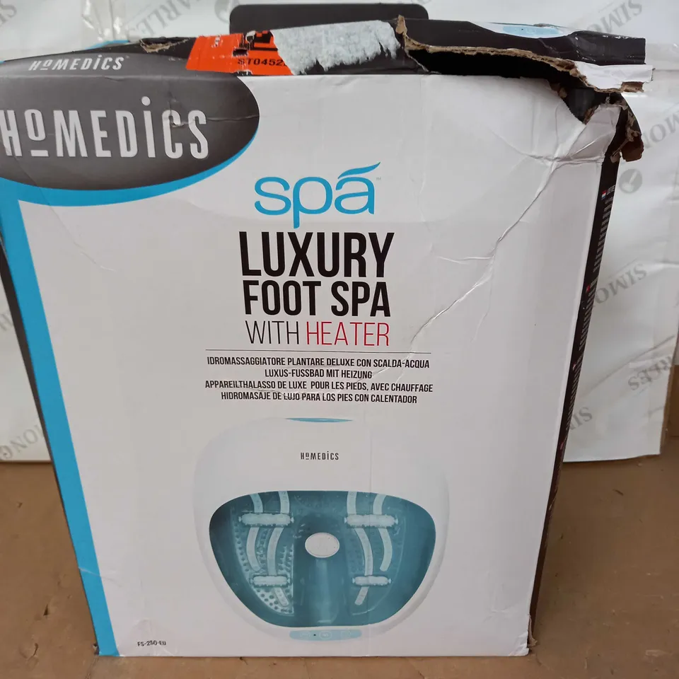 BOXED HOMEDICS SPA LUXURY FOOT SPA WITH HEATER