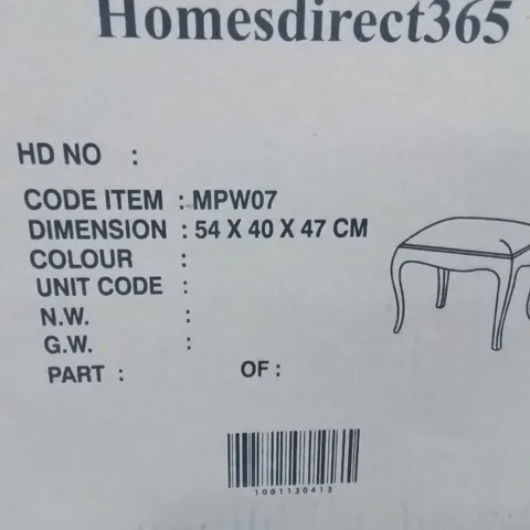 BOXED HOMESDIRECT365 SIDE STOOL