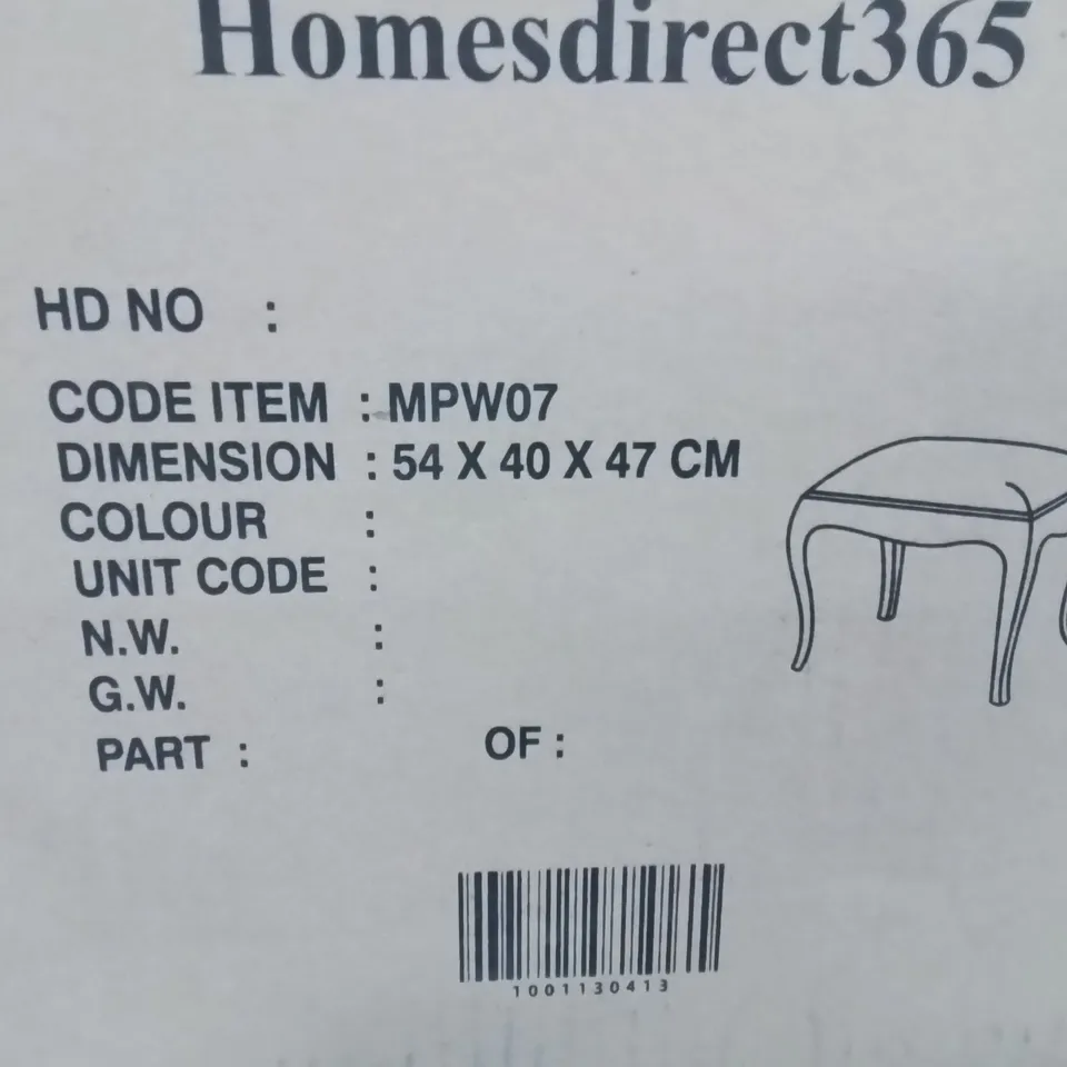 BOXED HOMESDIRECT365 SIDE STOOL