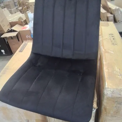 BOXED CUMMER SET OF TWO BLACK DINING CHAIRS