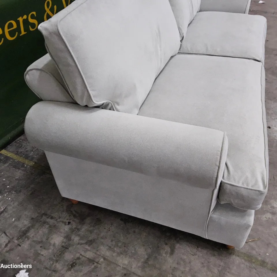 DESIGNER THE BUTTERMERE LIGHT GREY FABRIC THREE SEATER SOFA 