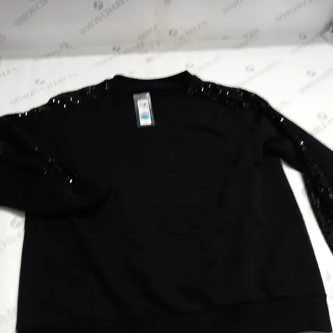 M&S COLLECTION BLACK SEQUIN JUMPER - 14 REG