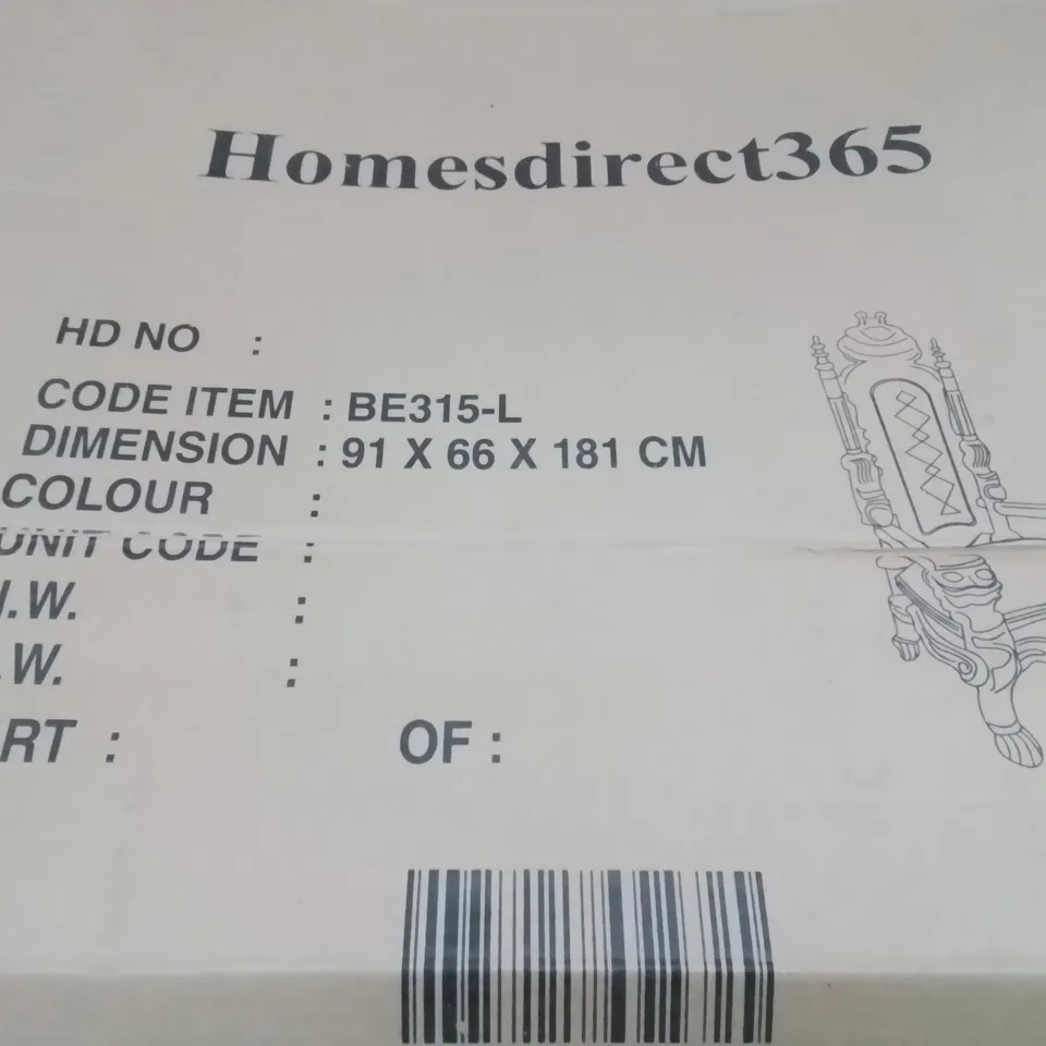BRAND NEW HOMESDIRECT365 LARGE DECORATIVE THRONE