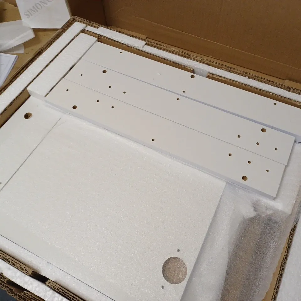 BOXED ATLANTIC GLOSS LAMP TABLE - WHITE RRP £119