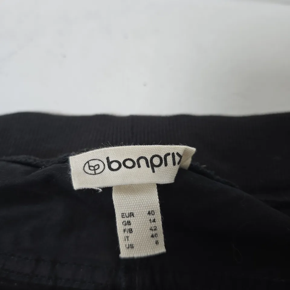 BONPRIX BLACK WOMEN'S TROUSERS, UK 14 (EUR 40)